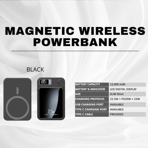 MAGNETIC WIRELESS POWERBANK 12,000 MAH - Image 2