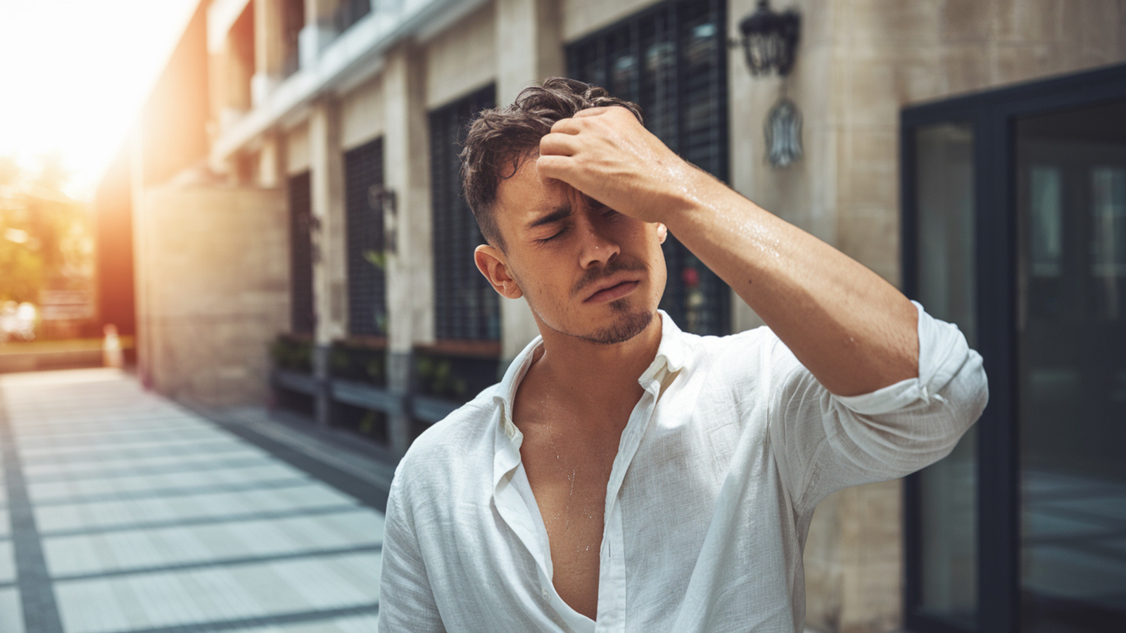 Badan cepat berpeluh dan melekit