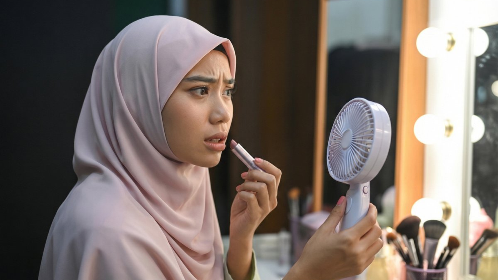 Nak cara cepat keringkan makeup